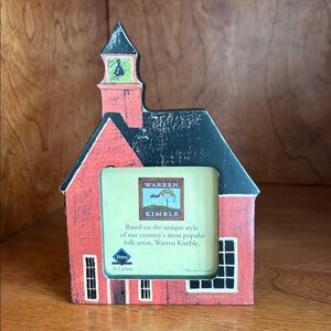 Fetco wooden picture frame 3”x3”, Warren Kimball Baker schoolhouse